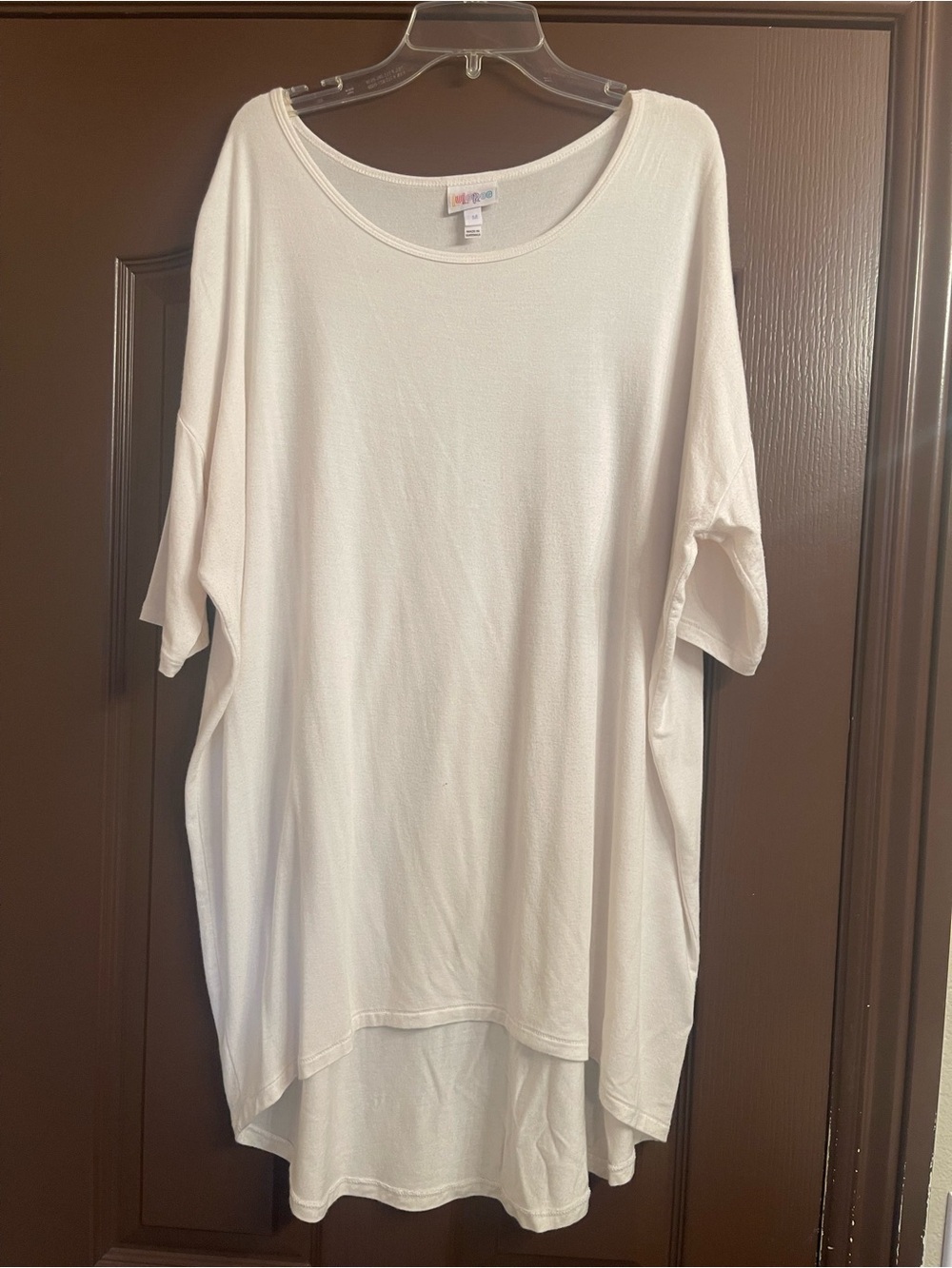 LuLaRoe White Oversized Scoop Neck Tunic